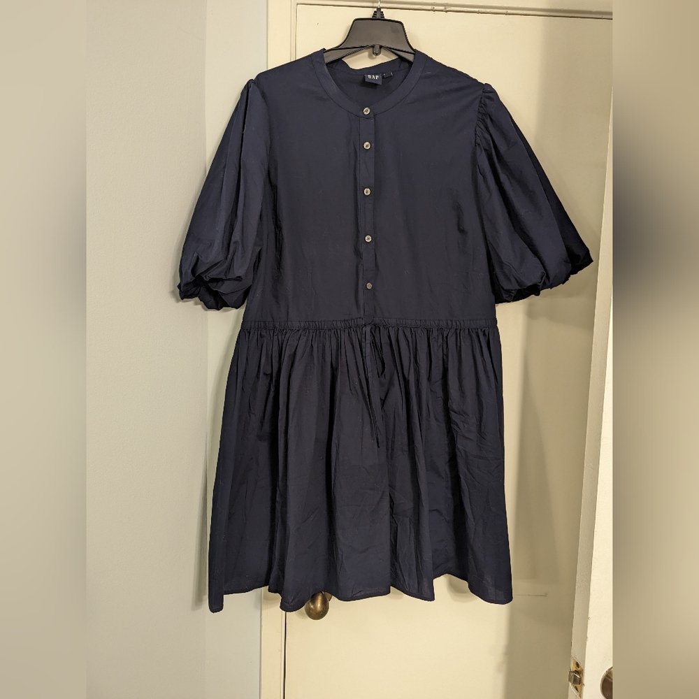 Gap Cotton dress with puff sleeve